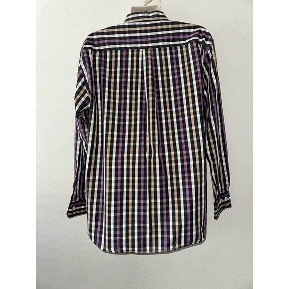 Peter Millar Crown Long Sleeve Weekender Wash Check Button Shirt Size XL Office - Picture 4 of 7